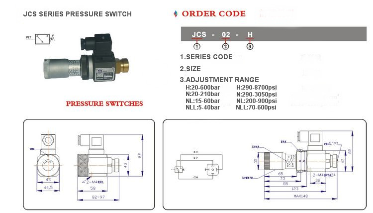 JCS-02N Hydraulic Pressure Switch Ser New fz 